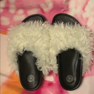 Urban Outfitters Faux Fur Shearling Slides